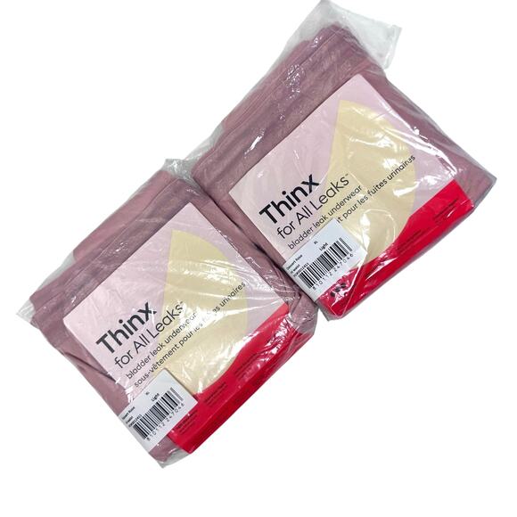 Thinx Other - Thinx Light Absorbency Hi-Waist Underwear Womens XL Desert Rose Lot of 2